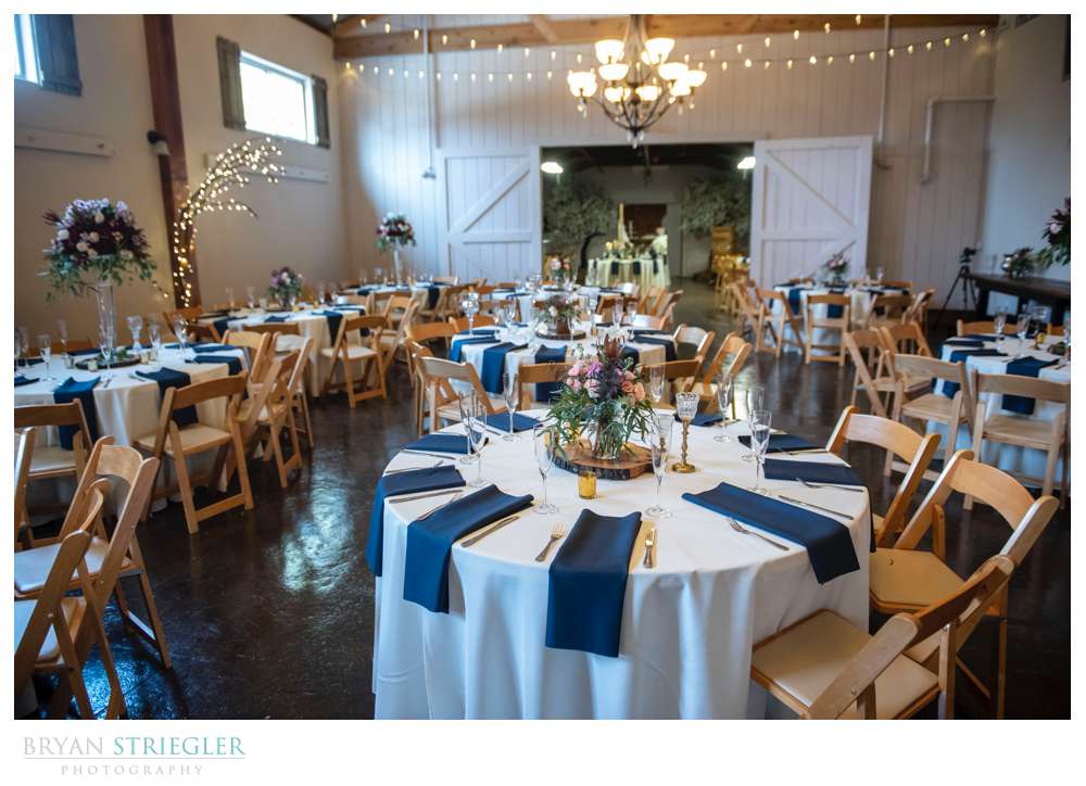inside the Barn at the Springs for a wedding